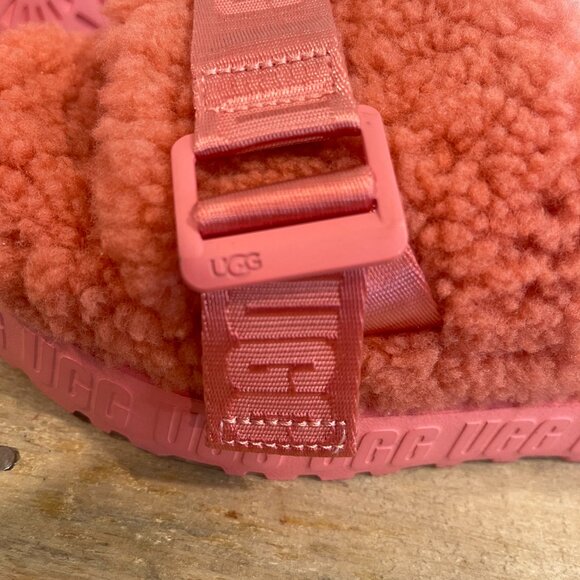 UGG Pink Blossom Fluffita Slides NEW Size 7 - Picture 11 of 13